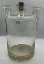 WOULFF Antico vetro da laboratorio di chimica a tre uscite fine 1800. Svizzero soffiato a mano