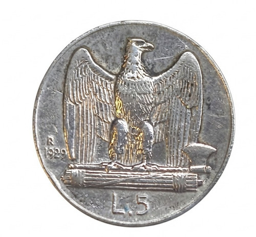 Regno italia 5 lire - l., 1929