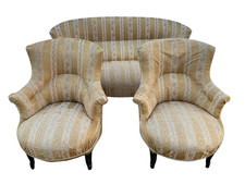 Salotto epoca XX secolo divano e poltrone a pozzetto