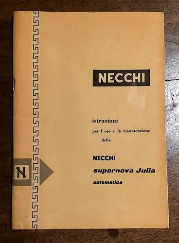 Necchi istruzioni uso - necchi, e