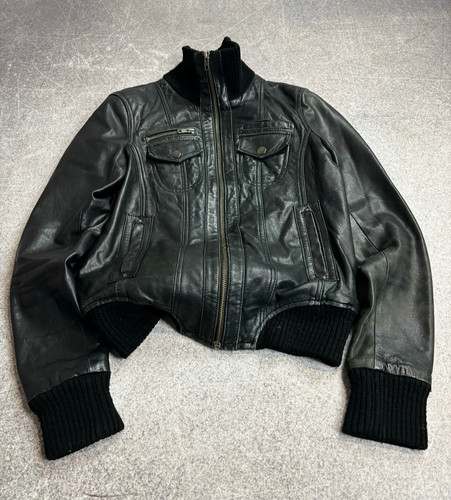 Bomber giacca pelle nera