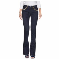 BLUGIRL BLUMARINE Pantaloni Jeans Donna Denim Blu a Zampa tg.30
