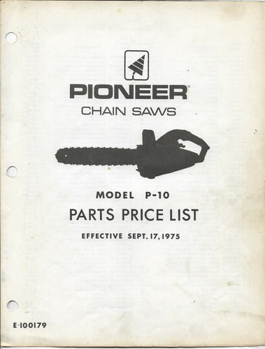 Motoseghe pioneer modello - motoseghe, p-10