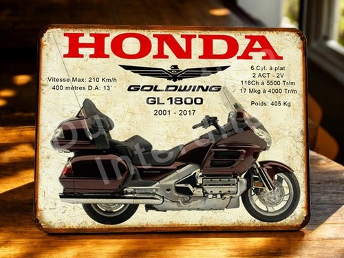 Plaque métal vintage - métal, honda