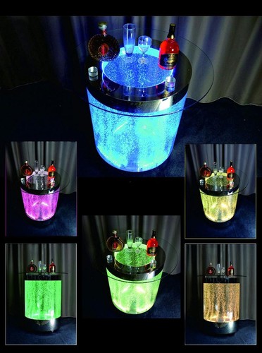 Tavolo bar led acqua parete