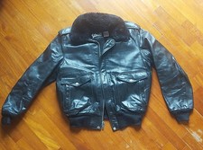 Schott Giacca pilota in pelle nera , taglia M,  colletto ed interno sfodefrabile