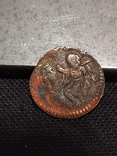 Quattrino di Ravenna Madonna con Bambino MOLTO RARA