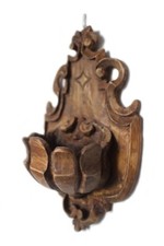 Acquasantiera artigianale LEGNO fatta a mano, pezzo unico made in Italy