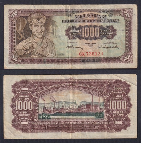 Banconota jugoslavia 1000 - banconota,