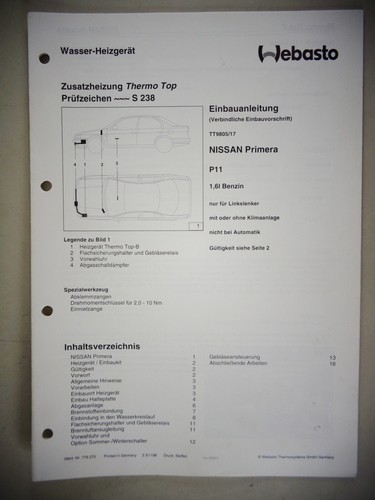 Einbauanleitung webasto - einbauanleitung,