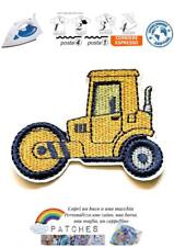 patch road roller rullo compressore toppa termoadesiva iron on orange toy sew on