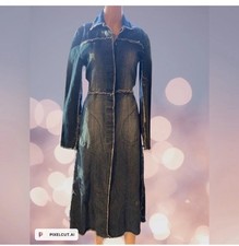 Abito midi jeans denim Y2K