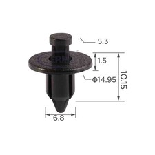 10 x Clip di Fissaggio Rivetto