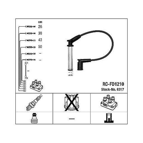 Kit cavi accensione - , ngk