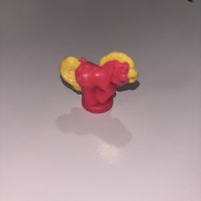 Mini pony vintage G1 anni 80 My Little Pony Petite rosa con capelli gialli gomma anatra