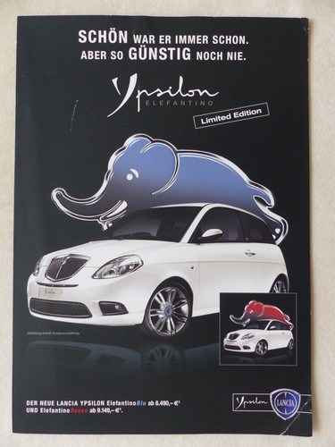 Lancia ypsilon elefantino - ypsilon, blu
