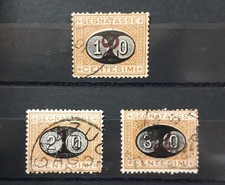 1890 REGNO FRANCOBOLLI SEGNATASSE MASCHERINE USATI SERIE COMPLETA 