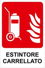 CARTELLO ESTINTORE CARRELLATO