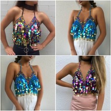 Reggiseno con paillettes top