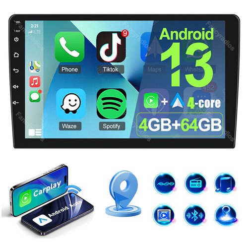 Autoradio 64g din - 4g+64g, 2