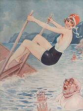 1929 ca.Liberty Art Nouveau Moda marina  La vie Parisienne di Milliere