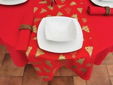 TOVAGLIA NATALIZIA ROSSA OVALE