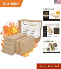 Mattoni antincendio isolanti versatili - Confezione da 6 per stufe a legna, forni e caminetti