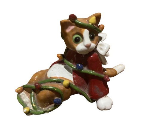 Statuina natalizia gatto - statuina,