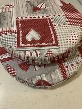 Set di 4 Cuscini rotondi a fascia per sedia, sfoderabili,alti 5 cm