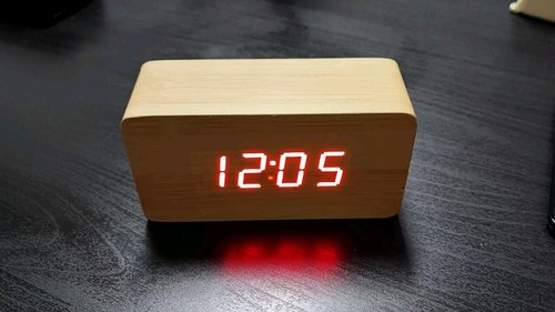 Sveglia orologio legno - sveglia,