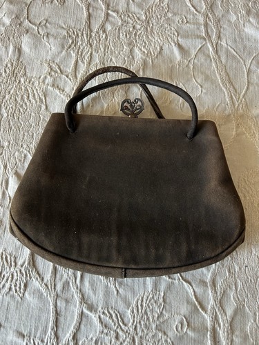 Borsa sera camoscio marrone - borsa, da