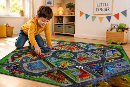Tappeto gioco bambini strada - tappeto,