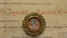 RARO reliquiario santuario reliquiario S.IGNATY OF LACONI +DOC 1951 ✔️