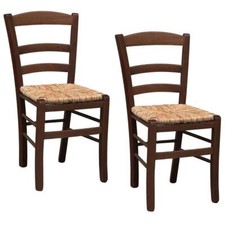 Sedia in legno paesana noce