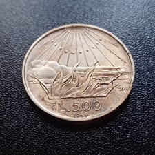 Moneta In Argento Da Collezione Italiana 500 Lire 1965 Dante Lotto 2005