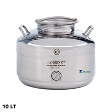 FUSTO BIDONE SANSONE X OLIO MOD. EUROPA SALDATO ACCIAIO 10LT CON PREDISPOSIZIONE