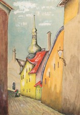 Quadro acquerello paesaggio