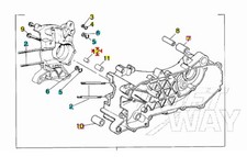 COPERCHIO TRASMISSIONE CARTER MOTORE ORIGINALE VESPA ET2 50 INIEZIONE 1998-1999