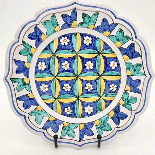 Piatto geo floreale dolfi - floreale,