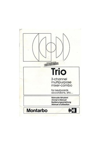 Montarbo trio manuale - manuale, di