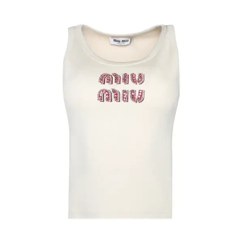 Canotta miu bianca - miu,