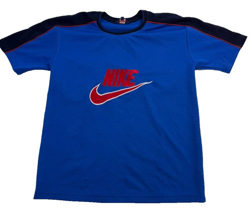 Shirt nike uomo blu ricamata - nike,