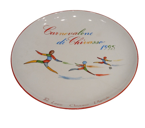 Piatto ceramica dipinta mano - a,
