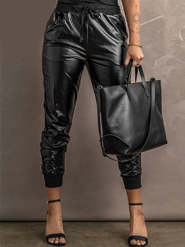 Pantaloni finta pelle - finta,