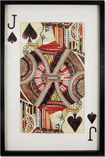 quadro collage ADM Arte dal Mondo SA025A1 Jack di Picche NUOVO