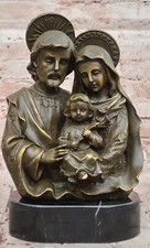 Joseph Mary Gesù Bronzo Scultura Statua By Valli Holy Famiglia Cattolico Decoro