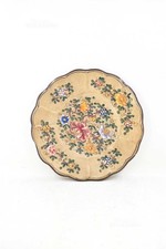 Piatto Dipinto A Mano Gubbio Floreale 28 Cm