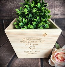 Portavaso per piante personalizzato festa della mamma scatola di fiori fiori fiori fiori fiori fiori fiori fioritrice legno grande