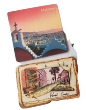 LOTTO 2 magneti calamite souvenir Croazia E Mykonos isola Greca 