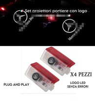 ✅ x4 LUCI LOGO PORTA SOTTOPORTA LED MERCEDES BENZ CLASSE A B C E GLA GLC GLE ✅